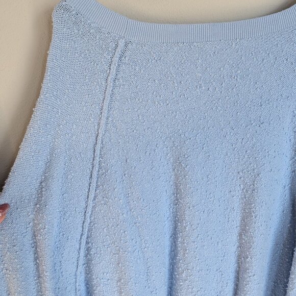 Free People Found My Friend Pullover in Sky Blue Size Small - Boucle Knit - Picture 7 of 12